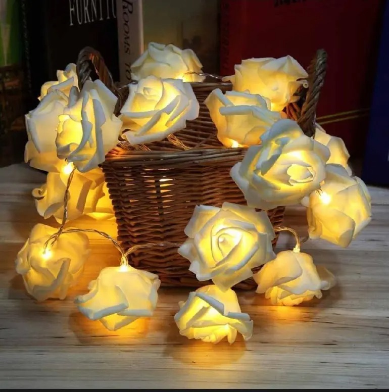 Rose LED String Lights – Romantic Fairy Lights for Room Decoration ✨ রোজ LED স্ট্রিং লাইট – রুম ডেকোরেশনের জন্য সুন্দর ফেয়ারি লাইট 🌹 - Image 3