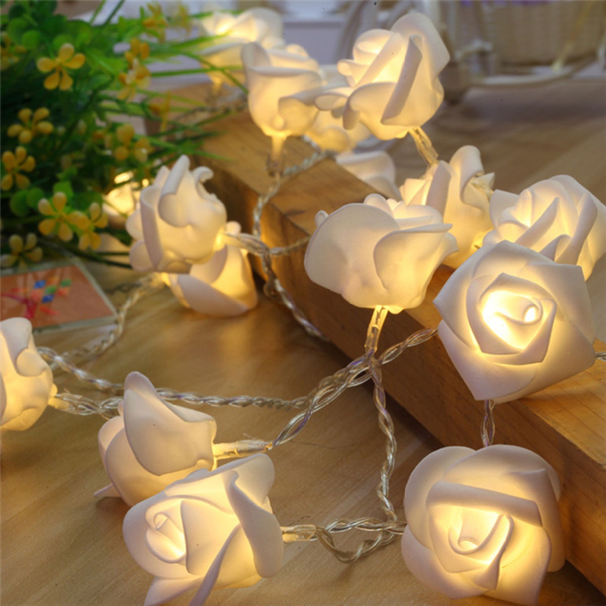 Rose LED String Lights – Romantic Fairy Lights for Room Decoration ✨ রোজ LED স্ট্রিং লাইট – রুম ডেকোরেশনের জন্য সুন্দর ফেয়ারি লাইট 🌹 - Image 7